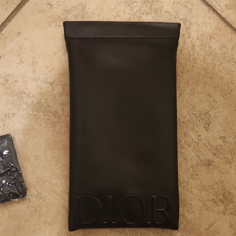 Dior Sleek Black Leather Case